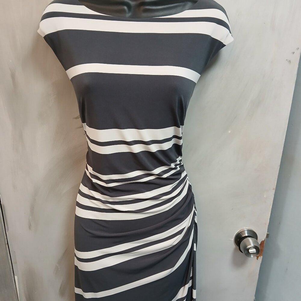 Ralph Lauren Black and White Striped Dress